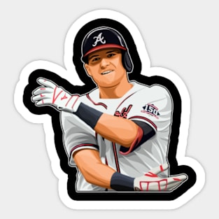 Austin Riley #27 Celebrates In Action Sticker